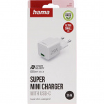 Hama Mini Snabbladdare USB-C PD 25W Vit