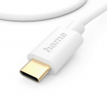 Hama Laddningskabel USB-C till USB-C 1,0m Vit