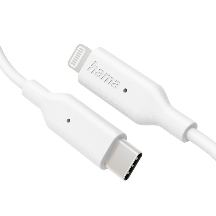 Hama Laddningskabel USB-C till Lightning 1,0m Vit
