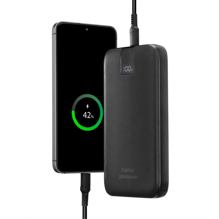 Hama Powerbank PD 20000mAh 2xUSB-C+1xUSB-A Antracit Hama Powerbank PD 20000mAh 2xUSB-C+1xUSB-A Antracit