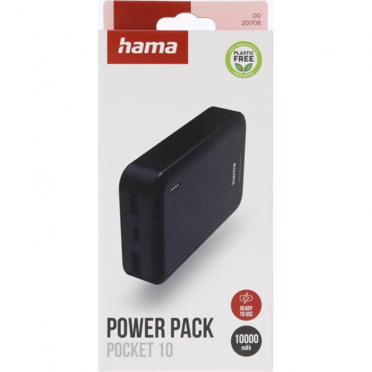 Hama Powerbank 10000mAh 2xUSB-A Antracit Hama Powerbank 10000mAh 2xUSB-A Antracit