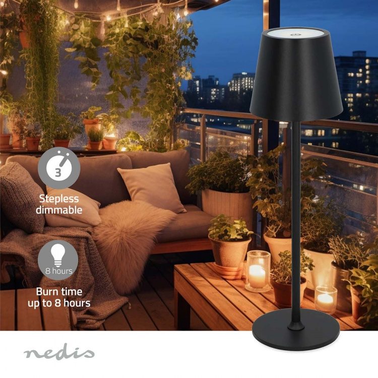 Nedis LED Bordslampa | LED | 1.8 W | 150 lm | 3000 - 6000 K | Svart