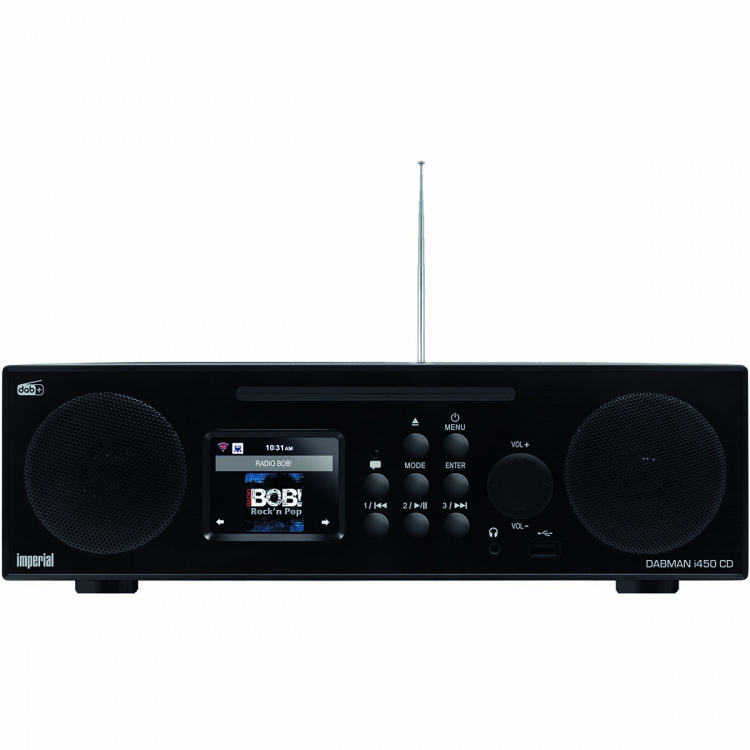 imperial DABMAN i450 CD Multifunktionell stereoradio för DAB+ / FM / Internet Svart