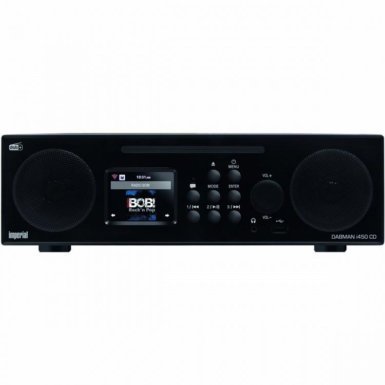imperial DABMAN i450 CD Multifunktionell stereoradio för DAB+ / FM / Internet Svart