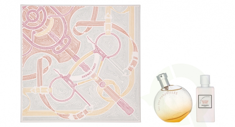 Hermes Eau Des Merveilles Giftset 90 ml Edt Spray 50ml/Body Milk 40ml