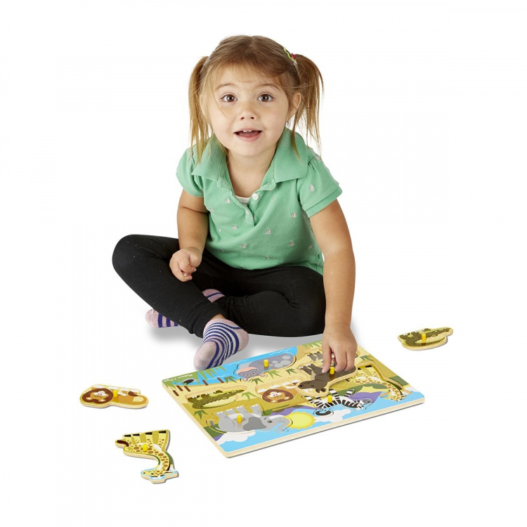 Melissa & Doug Träpussel Safari