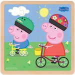 Barbo Toys Peppa Pig Träpussel Bikeride