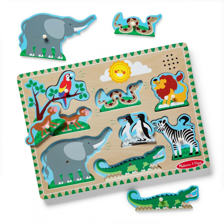 Melissa & Doug Ljudpussel Djurparksdjur