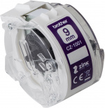 Brother CZ1001 självhäftande tejp, 9 mm x 5 m, vit