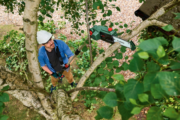 Bosch UniversalChainPole 18 sladdlös kedjesåg, med 2,5 Ah batteri