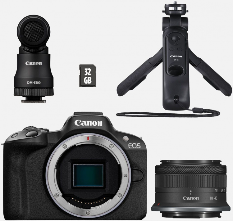 Canon EOS R50 systemkamera + 18-45 mm objektiv Vlogger Kit Canon EOS R50 systemkamera + 18-45 mm objektiv Vlogger Kit