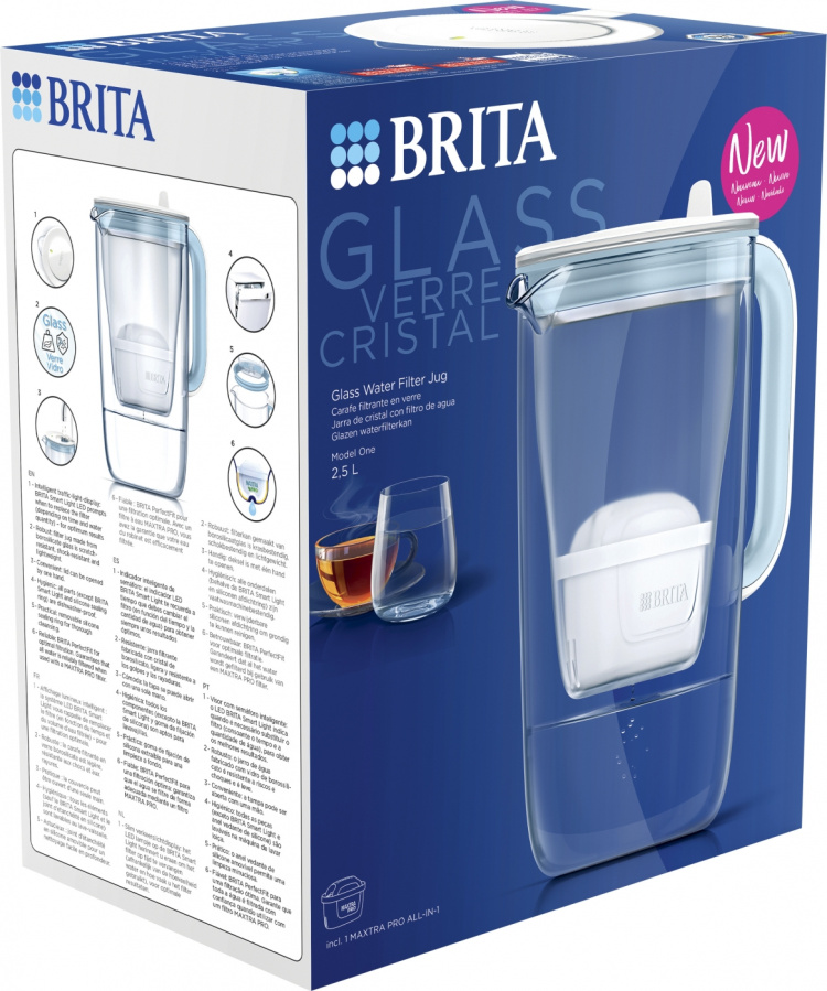 BRITA Glaskanna, glas, 1,5L