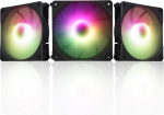 Blackstorm Luna UF120 ARGB PWM fläktpaket, svart, 120 mm, 3 st. pack