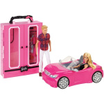 Barbie Docka, cabriolet och garderob (GVK05)