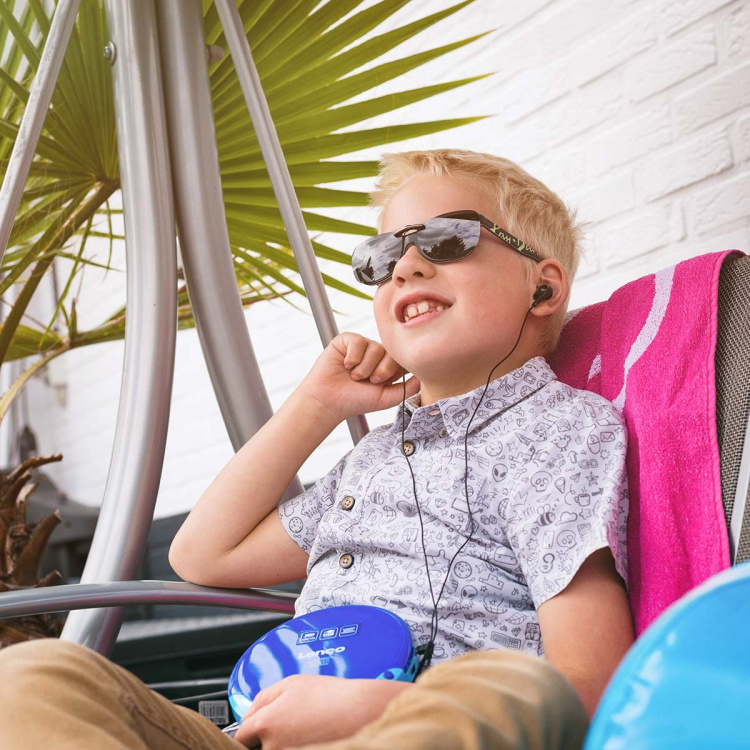 Lenco Bärbar CD-spelare med laddningsfunktion Blå