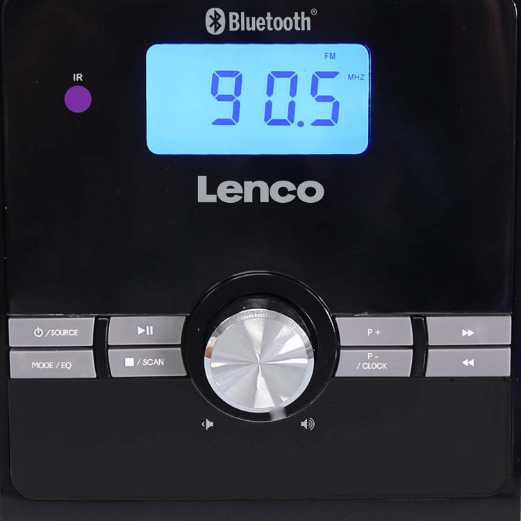 Lenco Mikroapparat med CD/MP3 Bluetooth® USB-fjärrkontroll Svart