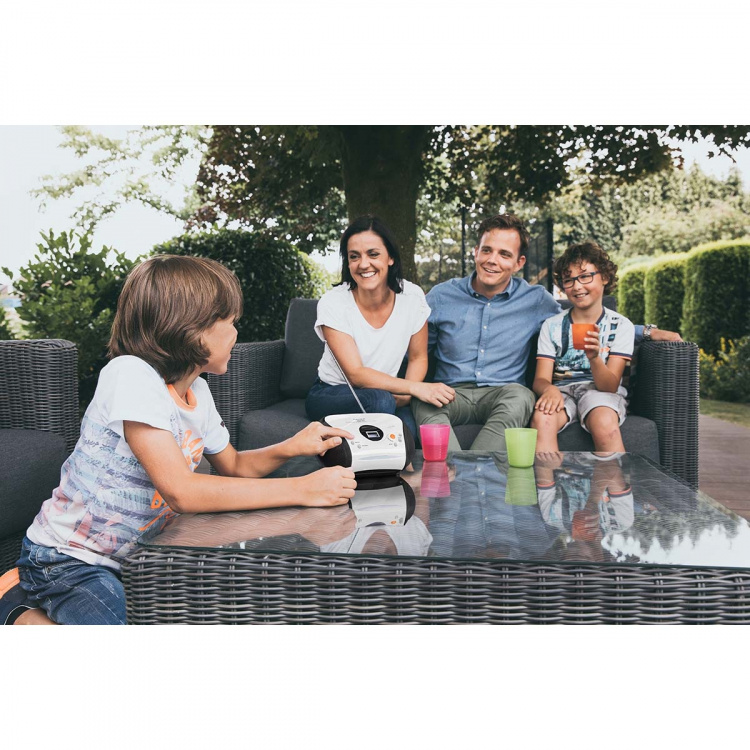 Lenco Bärbar stereo FM-radio med CD Vit