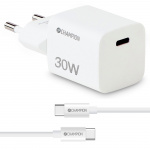 Champion Laddare 30W + USB-C Kabel Vit Champion Laddare 30W + USB-C Kabel Vit