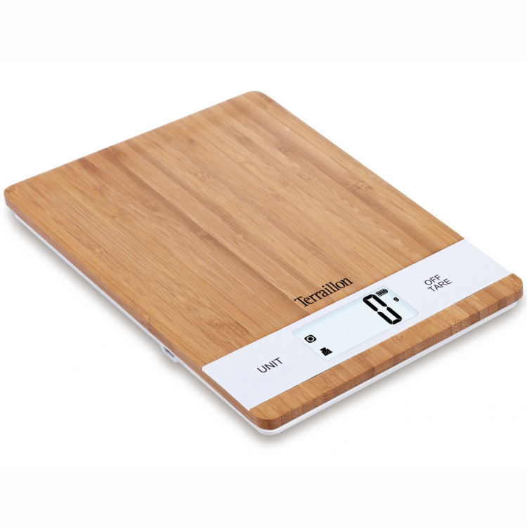 Terraillon Köksvåg Bamboo Uppladdningsbar, 5 kg