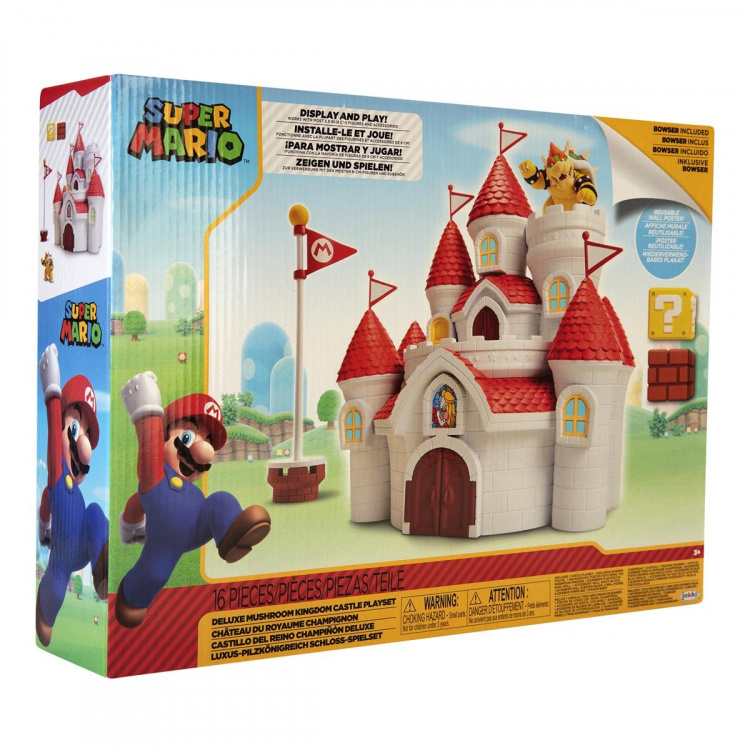 JAKKS Pacific Super Mario 2,5 tums lekset Deluxe Mushroom Kingdom Castle