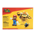 JAKKS Pacific Super Mario 4 tums figuruppsättning Mario vs Bowser