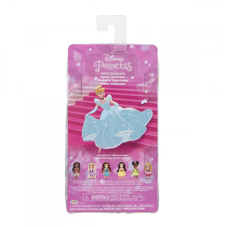 JAKKS Pacific Disney Princess 6 tums liten docka med kam Askungen