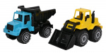Plasto Turkos Lastbil och Gul Dumper, 30cm