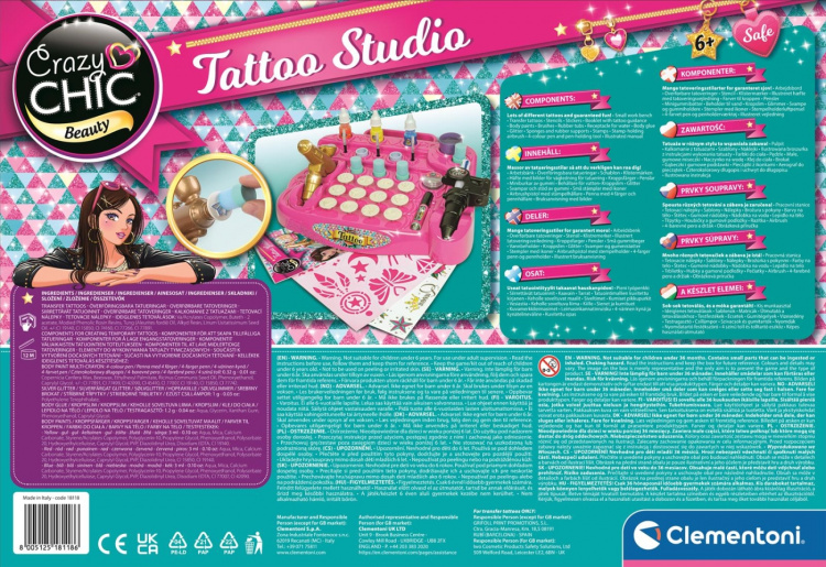Clementoni Crazy Chic Tatueringsstudio Clementoni Crazy Chic Tatueringsstudio