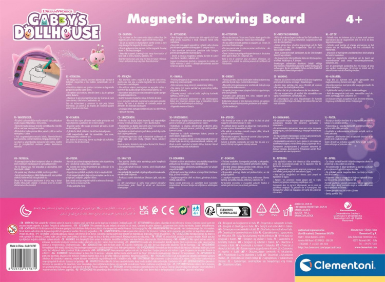 Clementoni Magnetisk tavla Gabbys dockhus