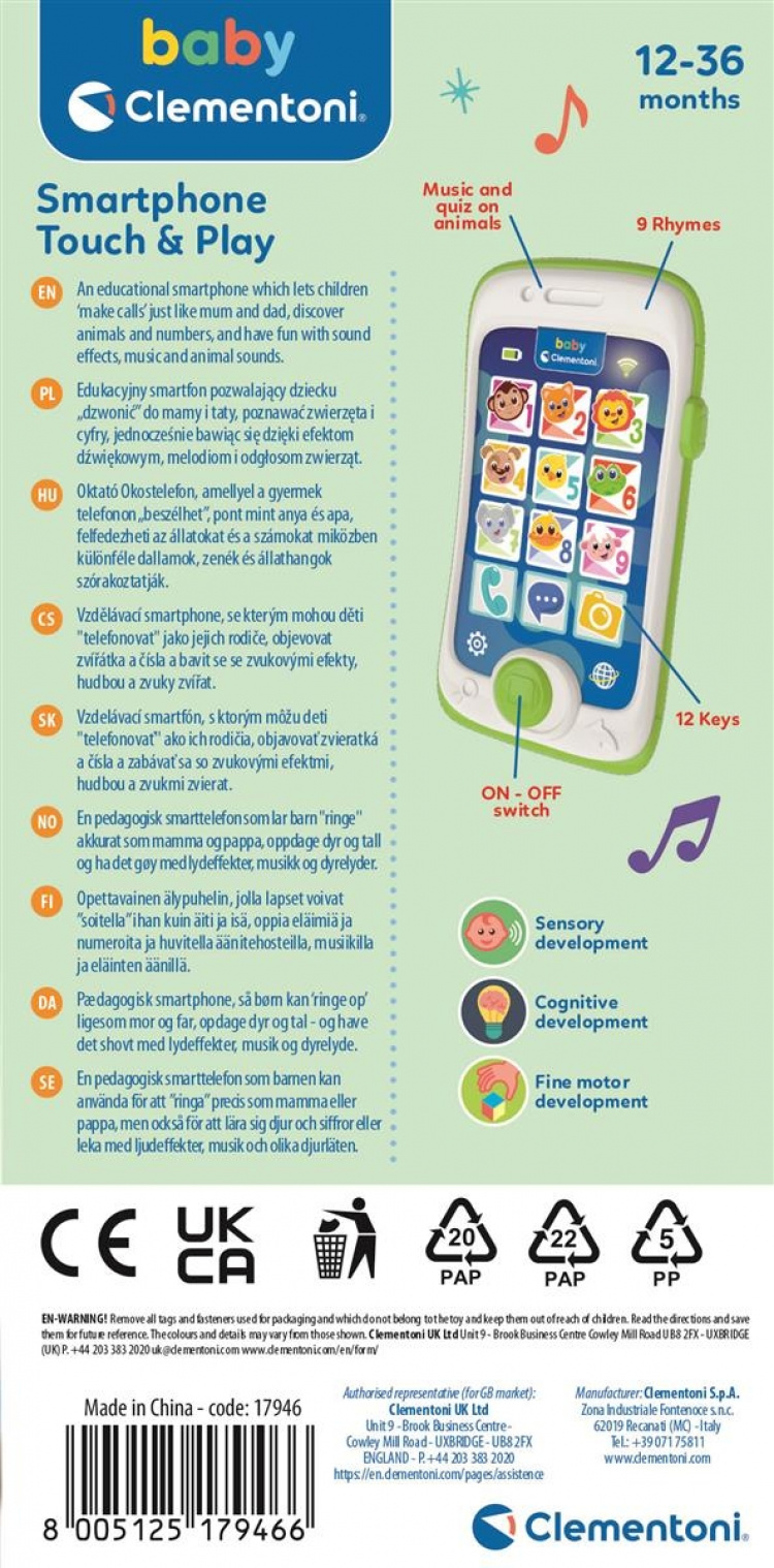 Clementoni Smartphone Touch & Play