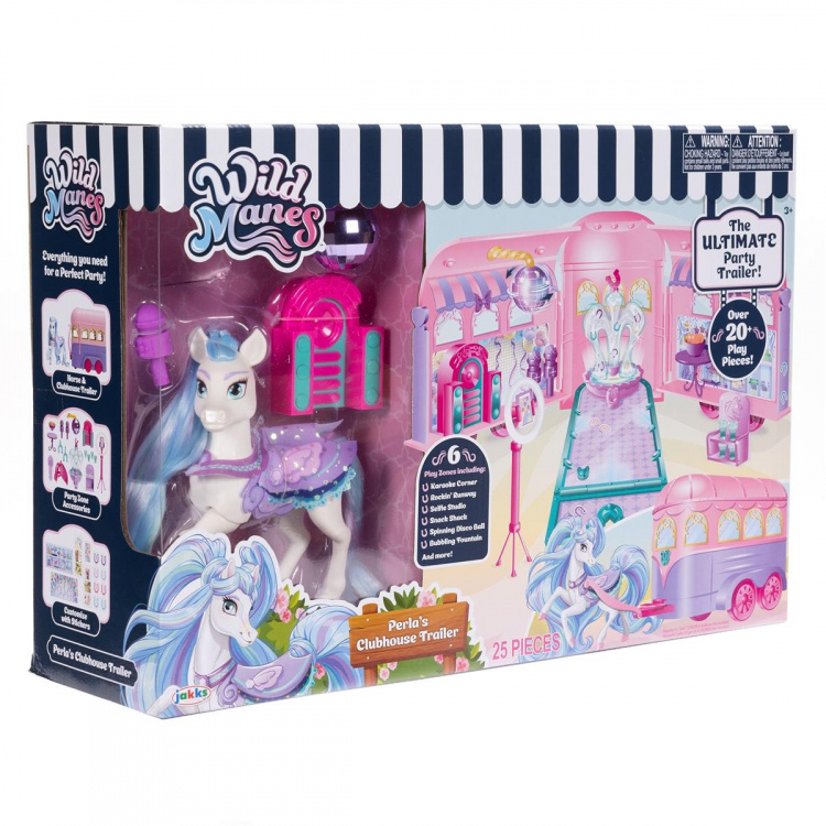 JAKKS Pacific Wild Manes lekset Klubbhus Trailer