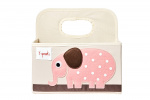 3 Sprouts Blöjhållare - Rosa elefant