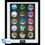 Abysse POKEMON - Inramad poster Pokebollar (30x40)