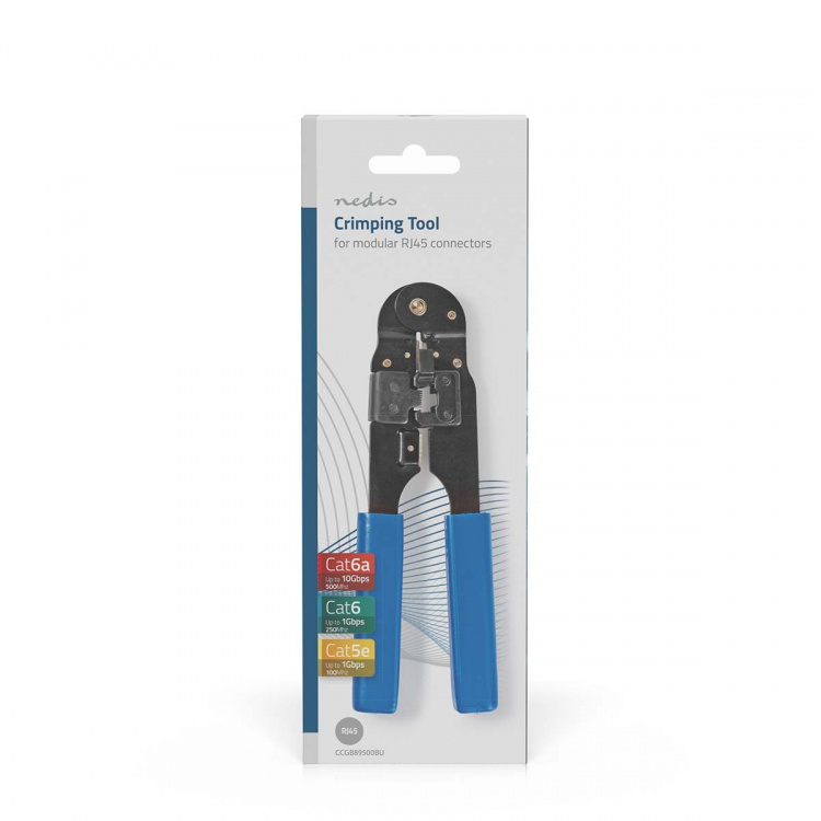 Nedis Crimp pliers | CAT5e / CAT6 / CAT6a | Skärande / Stripp / Tång | ABS / Stål | Blå