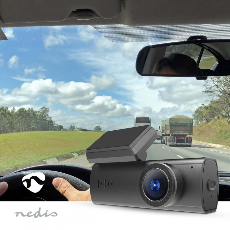 Nedis Dash Cam | 1080p@30fps | 2 MPixel | Wi-Fi | Ingen skärm | Nattläge | Svart
