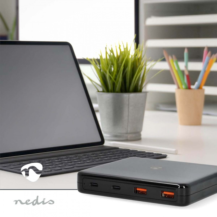 Nedis Bordsladdare | 65 W | GaN | 1.5 / 2.0 / 2.5 / 3.0 / 3.25 A A | Antal utgångar: 4 | USB-A / USB-C™ | Euro | 1.50 m | Automatiskt val av Spänning Nedis Bordsladdare | 65 W | GaN | 1.5 / 2.0 / 2.5 / 3.0 / 3.25 A A | Antal utgångar: 4 | USB-A / USB-C™ | Euro | 1.50 m | Automatiskt val av Spänning