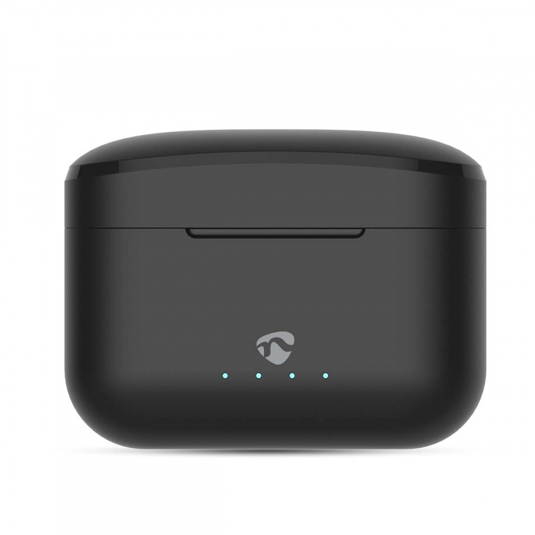 Nedis Fullt Trådlösa hörlurar | Hybrid (ENC + ANC) | Bluetooth® | Maximal batteritid: 36 timmar | Tryck på Kontroll | Batteri hölje | Trådlöst laddningsfodral | Inbygd mikrofon | Stöd för röststyrning | Svart