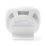 Nedis SmartLife luftkvalitetsmätare | Wi-Fi | Inkluderar display | Koldioxid (CO2) / Luftfuktighet / Temperatur | Android™ / IOS | Svart / Vit