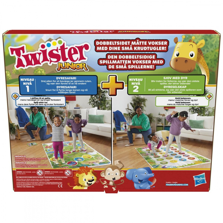 Hasbro Twister Junior 2 spel i 1 (DK/NO) Hasbro Twister Junior 2 spel i 1 (DK/NO)