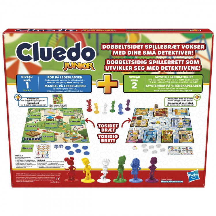 Hasbro Cluedo Junior 2 spel i 1 (DK/NO) Hasbro Cluedo Junior 2 spel i 1 (DK/NO)