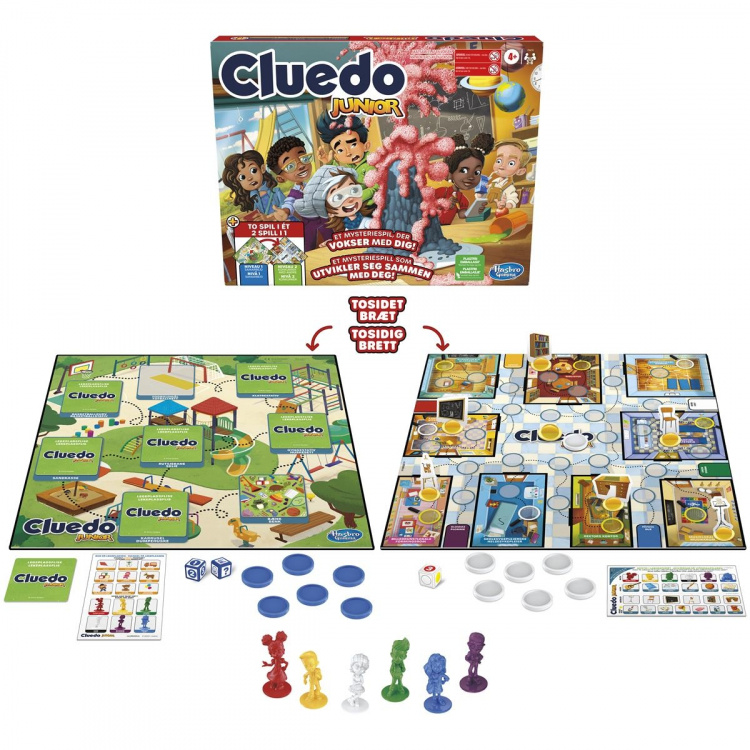 Hasbro Cluedo Junior 2 spel i 1 (DK/NO) Hasbro Cluedo Junior 2 spel i 1 (DK/NO)