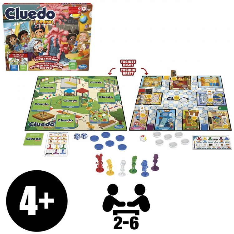 Hasbro Cluedo Junior 2 spel i 1 (DK/NO) Hasbro Cluedo Junior 2 spel i 1 (DK/NO)