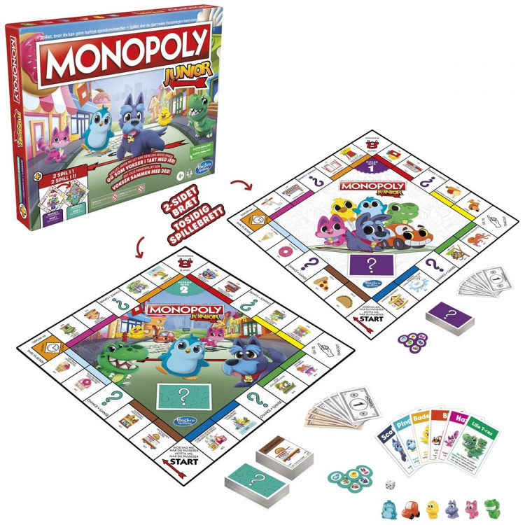Hasbro Monopol Junior 2 spel i 1 (DK/NO) Hasbro Monopol Junior 2 spel i 1 (DK/NO)
