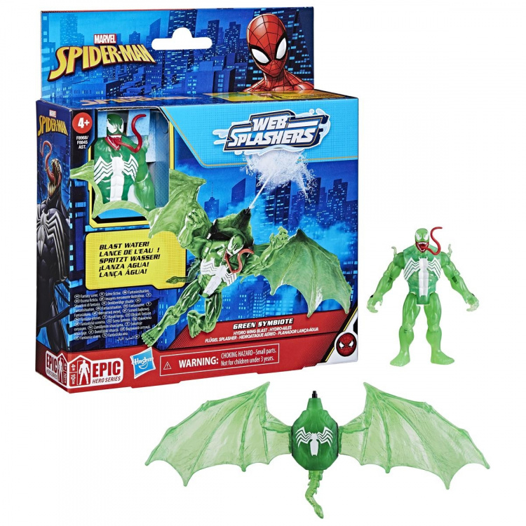 Spider-Man Web Splashers Figur & Fordon Green Symbiote