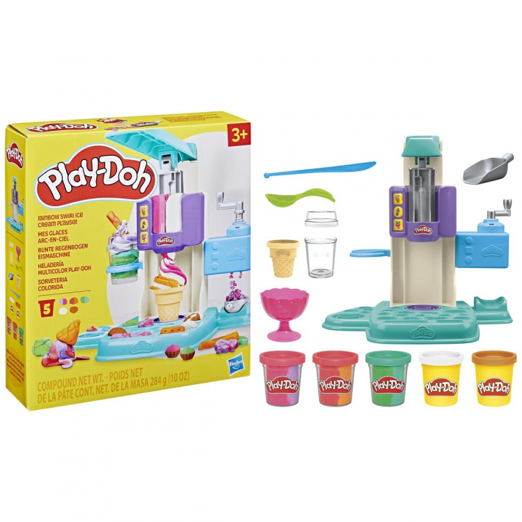 Play-Doh Kitchen Creations lekset Rainbow Swirl Glass Cream