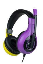 Bigben Interaktivt stereo-headset för spel V1 - lila + gult (Switch)