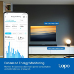 TP-Link Tapo Mini Smart Wi-Fi-kontakt, energiövervakning, Matter /Tapo P110M