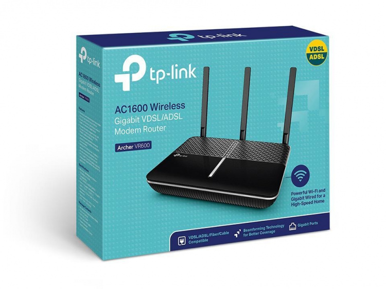 TP-Link AC1600 Wi-Fi VDSL/ADSL-modemrouter /Archer VR600 TP-Link AC1600 Wi-Fi VDSL/ADSL-modemrouter /Archer VR600