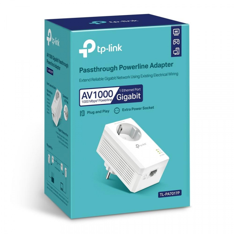 TP-Link AV1000 Gigabit Passthrough Powerline-adapter /TL-PA7017P