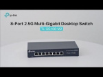 TP-Link 8-portars 2,5G Multi-Gigabit skrivbordsswitch TP-Link 8-portars 2,5G Multi-Gigabit skrivbordsswitch